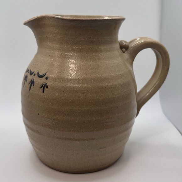 Vintage Rustic Primitive Hand Thrown Pottery Vase Brown 1998 Artist Signed - Picture 5 of 10